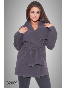 Коротке пальто кашеміру з відкладним коміром 817329-33