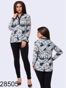 Блузка с длинным рукавом принт