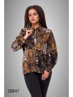 Модная блузка на пуговицах Леопард