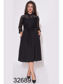 Нарядна сукня з гіпюровим рукавом