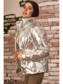 Куртка демисезонная металлик золото серебро
