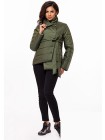Женская куртка весна-осень ассиметрия с воротником стойка 823704-06