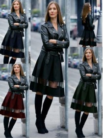 Женская юбка миди со складками "Ассоль"