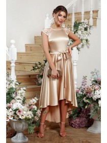 Шикарное атласное платье Нинель