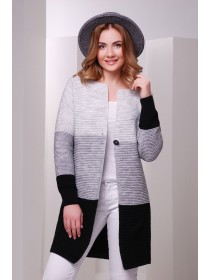 Вязанный женский кардиган Полосы 132