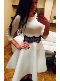 Платье из неопрена с кружевом "Николь"