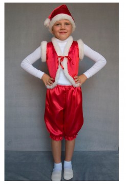 Карнавальный костюм Гномик (красный)