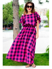 Довга сукня в клітку Шерліз