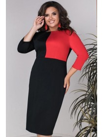 Пряме комбіноване плаття Кларіс