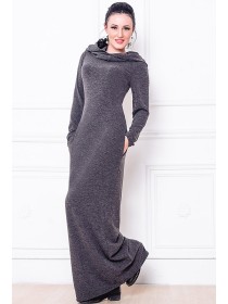 Длинное платье c ангорой "Челси"