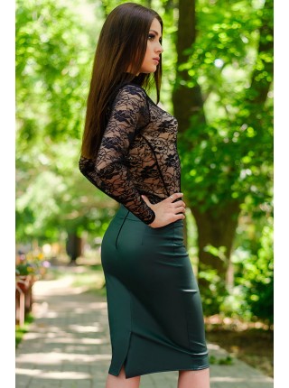 Женская юбка из искусственной кожи "BULGARI"