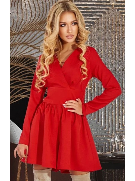 Женское красное платье-шорты 